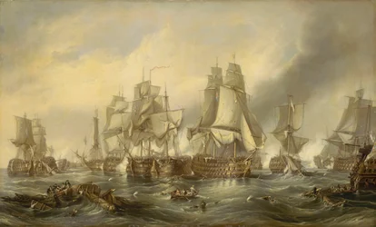 Bitva u Trafalgaru, 21. října 1805, asi 1836 (olej na plátně)