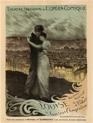 Plakát k opeře Louise od Gustava Charpentiera, 1900