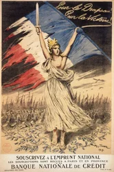 Plakát k úpisu národní půjčky: „Za vlajku, za vítězství“ - ilustrace Georgese Bertina Scotta (1873-1942), zvaného Scott de Plagnolles