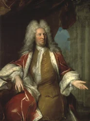 Nicodeme Tessin mladší, švédský architekt - hrabě Nicodemus Tessin mladší (1654-1728), Desmarees, George (1697-1776). olej na plátně
