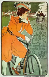 Plakátová reklama na jízdní kola Legia, Lutych, Belgie