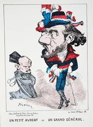 Un Petit Avocat et Un Grand Général, z knihy Histoire de la Troisieme Republique, díl I, Politické dějiny, vyd. 1933.