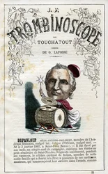 Felix DUPANLOUP (1802-1878) - ilustrace z "Le Trombinoscope", satirického politického časopisu Leona-Charlese Bienvenua, známého jako Touchatout (1835-1910) monografie č. 21, Paříž
