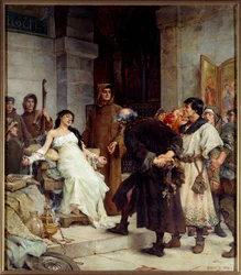 Stigma ve středověku, 1885, v. 2,6 x 3 m, Musée des Beaux-Arts de Nantes