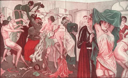 Kuvitus "Le Sourire" (väri litho)