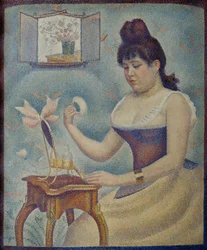 Mladá žena se pudruje Mladá žena se pudruje, 1889-1890.