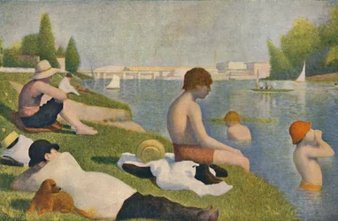 Koupání, koupající se v Asnieres, 1884, 1937.