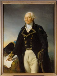 Portrét Francoise Christopha Kellermanna (1735-1820), vévody z Valmy, vrchního generála armády Mosely Obraz Georgese Rougeta (1784-1869) 1792 Rozm. 1,35 x 1 m