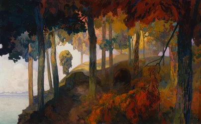 Arkádská krajina (olej na plátně)