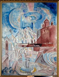 Fantaisie (Fantasy) - Malba Georgiho Bogdanoviče Jakulova (1884-1928) olej na plátně, cca 1910, ruské umění, 20. století, futurismus - Státní muzeum umění, Samara (Rusko)