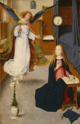 The Annunciation, c.1490 (olej na dubovém panelu)