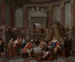 The Banket of Cleopatra, c.1700 (olej na plátně)