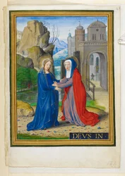Přidat. 34294, f.61 The Visitation, ilustrace z 
