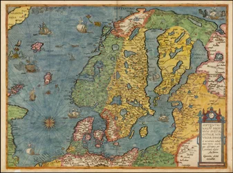 Mapa severní Evropy z roku 1593, Gerard de Jode