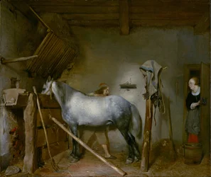 Kůň ve stáji, asi 1652-54