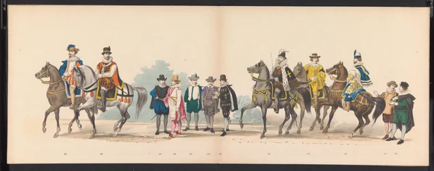 Maškaráda leidenských studentů, 1875 (deska 11) Maškaráda pořádaná členy leidenského studentského sboru 15. června 1875 na oslavu 300. výročí Leidsche Hoogeschool, zobrazující Leidsche Hoogeschool, vyobrazenou v