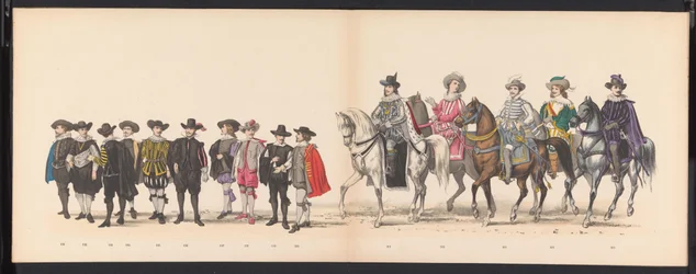 Maškaráda leidenských studentů, 1875 (deska 13) Maškaráda pořádaná členy leidenského studentského sboru 15. června 1875 na oslavu 300. výročí Leidsche Hoogeschool, zobrazující Leidsche Hoogeschool, vyobrazenou v