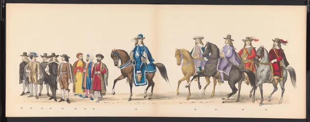 Maškaráda leidenských studentů, 1875 (deska 15) Maškaráda pořádaná členy leidenského studentského sboru 15. června 1875 na oslavu 300. výročí Leidsche Hoogeschool, zobrazující Leidsche Hoogeschool, vyobrazenou v