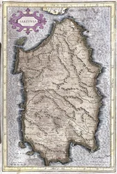 Sardinie, Itálie (rytina