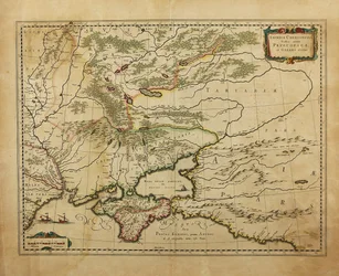 Taurický Chersonésos. Mapa Krymu, 1595
