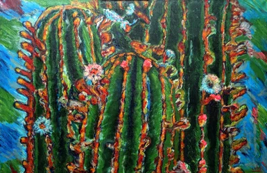 Kvetoucí kaktus, 2013 (olej na plátně)