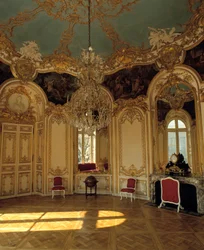 Interiérová architektura: apartmán princezny de Soubise, realizovaný architektem Germainem Boffrandem (1667-1754) v Paříži.
