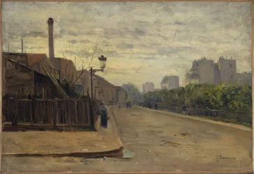 Rue Auguste-Cain, kolem roku 1900 (olej)