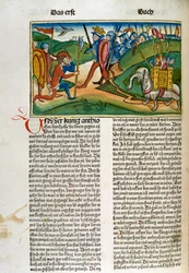 Stránka z Norimberské bible, německé vydání, ...