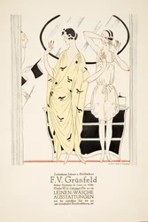 Reklama na "F.V. Grunfeld", ze Stylu, pub.1922 (pochoárový tisk)