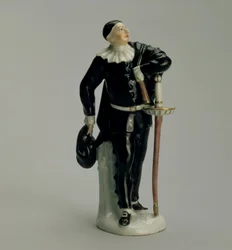 Kapitán ze série Commedia dellArte od Wenzel Neu († 1774), pro továrnu Kloster-Veilsdorf, 1764-5 (porcelán)