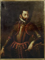hrabě Adolf Schwarzenberg, který v roce 1594 dobyl zpět od Turků pevnost Gyoer v Uhrách ...
