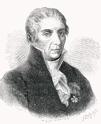 Hrabě Alessandro Volta (1745-1827) vyrytý Adolfem Clossem (1840-94)
