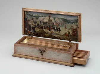 Schránka na střely do kuše patřící knížeti Otto von Hesse, 1615 (lakované dřevo) (viz také 312141-43)