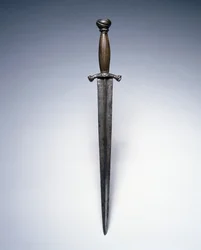 Dýka, polovina 1500 (ocel s rukojetí z losího rohu)