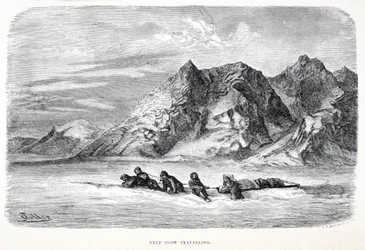 Deep Snow cestování, hospoda. Londýn 1874