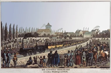Německé dráhy. c.1830-1840 (rytina)