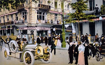Německá pohlednice zachycující přehlídku císaře Viléma II., cca 1912 (viz 212424)