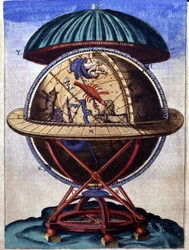 Velká mosazná skupina v „stroji zavedené astronomie“ od Tycha Brahe (1546 - 1601), Wandsbecka