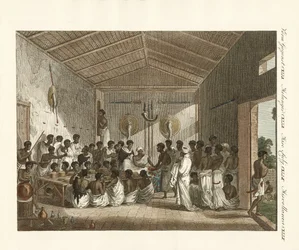 Velká sympozia Ras of Tiger v Habeši (barevná rytina)