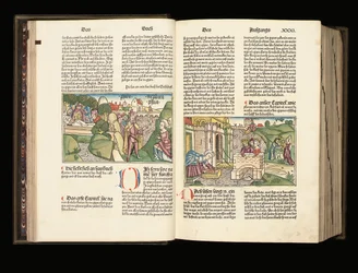Iluminovaná kopie 9. vydání Bible v němčině, Anton Koberger, Norimberk, 1483