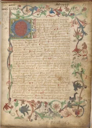 Paní Sloane 2560, f.1 z Alchymistických pojednání, konec 15. století (vellum)