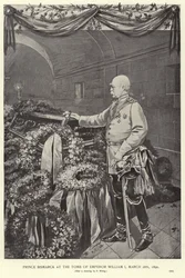 Otto von Bismarck u hrobu císaře Viléma I