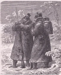Outpost in the snow, Cassells History of the War between France and Germany vydané nakladatelstvím Cassell and Company Limited, kolem roku 1890 (litho)