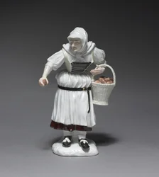 Selská žena, výrobce Míšeňská porcelánka, Německo, model Johann Joachim Kändler