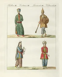 Perské šaty (barevné rytí)