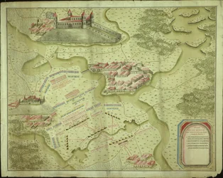 Plán bitvy u Mollwitz 10. dubna 1741