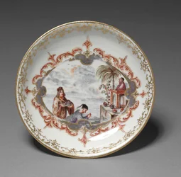 Podšálek, výrobce Meissen Porcelain Factory, Německo, c.1723