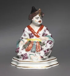 Sedící čínská figura, výrobce Meissen Porcelain Factory, c.1730