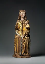 Svatyně Panny Marie, uzavřený panel, cca 1300 (zlacené dřevo)