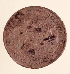 Stříbrný tolar (taler) Karla Fridricha, velkovévody Bádenského (1728-1811) (Karel I. Bádenský) 1766 Diam. 3,9 cm Neapol, museo archeologico